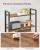 VASAGLE Biblioteca cu 6 rafturi, etajera stil industrial, PAL si cadru metalic, 30x80x186 cm, maro rustic Household NewTrend