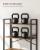 VASAGLE Biblioteca cu 6 rafturi, etajera stil industrial, PAL si cadru metalic, 30x80x186 cm, maro rustic Household NewTrend