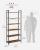VASAGLE Biblioteca cu 6 rafturi, etajera stil industrial, PAL si cadru metalic, 30x80x186 cm, maro rustic Household NewTrend