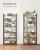 VASAGLE Biblioteca cu 6 rafturi, etajera stil industrial, PAL si cadru metalic, 30x80x186 cm, maro rustic Household NewTrend