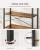 VASAGLE Biblioteca cu 6 rafturi, etajera stil industrial, PAL si cadru metalic, 30x80x186 cm, maro rustic Household NewTrend