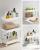 SONGMICS Carucior cu 3 niveluri, rafturi etajate detasabile, roti pivotante 360°, cadru metalic, 42x24x61 cm, alb Household NewTrend