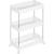SONGMICS Carucior cu 3 niveluri, rafturi etajate detasabile, roti pivotante 360°, cadru metalic, 42x24x61 cm, alb Household NewTrend