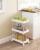 SONGMICS Carucior cu 3 niveluri, rafturi etajate detasabile, roti pivotante 360°, cadru metalic, 42x24x61 cm, alb Household NewTrend