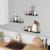 SONGMICS Set 3 rafturi perete metalice, montaj suspendat, stil industrial, 40x10x2,5 cm, negru Household NewTrend