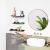 SONGMICS Set 3 rafturi perete metalice, montaj suspendat, stil industrial, 40x10x2,5 cm, negru Household NewTrend