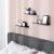 SONGMICS Set 3 rafturi perete metalice, montaj suspendat, stil industrial, 40x10x2,5 cm, negru Household NewTrend