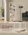 VASAGLE Biblioteca rotativa 360 grade, cadru metalic, cu 5 polite MDF, 43x43x158cm, alb Household NewTrend