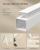 VASAGLE Biblioteca rotativa 360 grade, cadru metalic, cu 5 polite MDF, 43x43x158cm, alb Household NewTrend