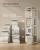 VASAGLE Biblioteca rotativa 360 grade, cadru metalic, cu 5 polite MDF, 43x43x158cm, alb Household NewTrend