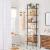 VASAGLE Etajera tip scara 6 rafturi, PAL si cadru metalic, 60x30x205 cm, maro rustic Household NewTrend