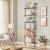 VASAGLE Etajera tip scara 6 rafturi, PAL si cadru metalic, 60x30x205 cm, maro rustic Household NewTrend