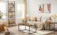 VASAGLE Etajera tip scara 6 rafturi, PAL si cadru metalic, 60x30x205 cm, maro rustic Household NewTrend
