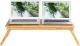 SONGMICS Masa pliabila laptop, din bambus, cu ventilatie si picioare ajustabile, 72x35x29 cm, natur Household NewTrend