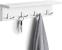 SONGMICS Cuier perete cu raft, 4 carlige duble metalice, MDF, 42x11x15 cm, alb Household NewTrend