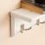SONGMICS Cuier perete cu raft, 4 carlige duble metalice, MDF, 42x11x15 cm, alb Household NewTrend