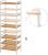 SONGMICS Etajera bambus 5 rafturi, pentru baie, bucatarie sau living, 45x32x142 cm, alb natur Household NewTrend