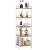 SONGMICS Etajera bambus 5 rafturi, pentru baie, bucatarie sau living, 45x32x142 cm, alb natur Household NewTrend