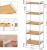 SONGMICS Etajera bambus 5 rafturi, pentru baie, bucatarie sau living, 45x32x142 cm, alb natur Household NewTrend
