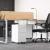 SONGMICS Dulap mobil tip rollbox pentru birouri, 3 sertare pentru documente A4, otel, 30x45x60 cm, alb Household NewTrend