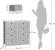 SONGMICS Comoda cu 8 sertare din material textil, cadru metalic si blat MDF, 80x30x81 cm, gri si alb Household NewTrend
