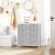 SONGMICS Comoda cu 8 sertare din material textil, cadru metalic si blat MDF, 80x30x81 cm, gri si alb Household NewTrend