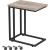 VASAGLE Masuta cafea laterala cu roti detasabile, blat PAL si cadru metalic, 35x50x60 cm, stejar gri Household NewTrend
