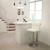 SONGMICS Set 2 scaune bar reglabile pe inaltime, cu spatar, sezut PU si suport picioare, rotatie 360°, 38x45x115 cm, alb Household NewTrend