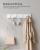 SONGMICS Cuier perete cu 4 carlige duble metalice, MDF, montaj pe perete, 40x8 cm, alb Household NewTrend