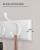 SONGMICS Cuier perete cu 4 carlige duble metalice, MDF, montaj pe perete, 40x8 cm, alb Household NewTrend