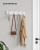 SONGMICS Cuier perete cu 4 carlige duble metalice, MDF, montaj pe perete, 40x8 cm, alb Household NewTrend