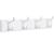 SONGMICS Cuier perete cu 4 carlige duble metalice, MDF, montaj pe perete, 40x8 cm, alb Household NewTrend