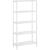 SONGMICS Etajera 5 niveluri, din bambus, pozitii reglabile, multifunctionala pentru bucatarie sau hol, 60x26x130 cm, alb Household NewTrend