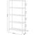SONGMICS Etajera 5 niveluri, din bambus, pozitii reglabile, multifunctionala pentru bucatarie sau hol, 60x26x130 cm, alb Household NewTrend