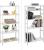 SONGMICS Etajera 5 niveluri, din bambus, pozitii reglabile, multifunctionala pentru bucatarie sau hol, 60x26x130 cm, alb Household NewTrend