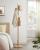 VASAGLE Cuier tip copac din lemn masiv, cu 8 carlige si baza patrata, 30x30x176 cm, bej natural Household NewTrend