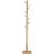 VASAGLE Cuier tip copac din lemn masiv, cu 8 carlige si baza patrata, 30x30x176 cm, bej natural Household NewTrend
