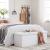 SONGMICS Taburet pliabil cu spatiu de depozitare, 3 locuri, imitatie piele, 110x38x38 cm, alb Household NewTrend