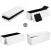 SONGMICS Taburet pliabil cu spatiu de depozitare, 3 locuri, imitatie piele, 110x38x38 cm, alb Household NewTrend