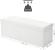 SONGMICS Taburet pliabil cu spatiu de depozitare, 3 locuri, imitatie piele, 110x38x38 cm, alb Household NewTrend