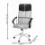 Scaun de birou ergonomic cu reglaj pe inaltime, material tip mesh si ecopiele, 58x60x117 cm, gri Household NewTrend