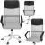 Scaun de birou ergonomic cu reglaj pe inaltime, material tip mesh si ecopiele, 58x60x117 cm, gri Household NewTrend