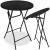 Masa catering profesionala pentru evenimente, inalta, cu picioare metal pliabile, rotunda, d 80 cm, h 110 cm, negru Household NewTrend