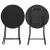Masa catering profesionala pentru evenimente, inalta, cu picioare metal pliabile, rotunda, d 80 cm, h 110 cm, negru Household NewTrend