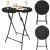 Masa catering profesionala pentru evenimente, inalta, cu picioare metal pliabile, rotunda, d 80 cm, h 110 cm, negru Household NewTrend