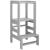 Turn de invatare inaltator multifunctional din lemn, platforma reglabila pe 3 inaltimi, 90x39x44 cm, gri Household NewTrend