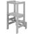 Turn de invatare inaltator multifunctional din lemn, platforma reglabila pe 3 inaltimi, 90x39x44 cm, gri Household NewTrend