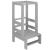 Turn de invatare inaltator multifunctional din lemn, platforma reglabila pe 3 inaltimi, 90x39x44 cm, gri Household NewTrend