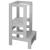 Turn de invatare inaltator multifunctional din lemn, platforma reglabila pe 3 inaltimi, 90x39x44 cm, gri Household NewTrend