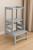 Turn de invatare inaltator multifunctional din lemn, platforma reglabila pe 3 inaltimi, 90x39x44 cm, gri Household NewTrend